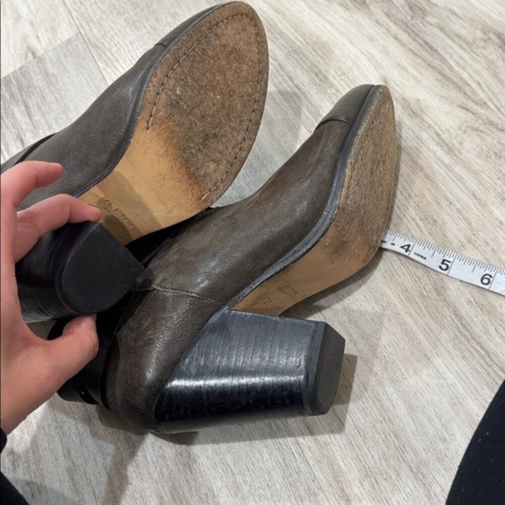 rag & bone Dark Brown HARROW STONE NUBUCK   Ankle Booties EU 39 US  8.5 - Picture 9 of 9